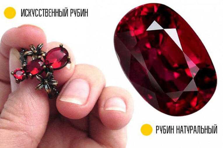 Искусственный рубин: синтетический и натуральный, как отличить настоящий от подделки в домашних условиях