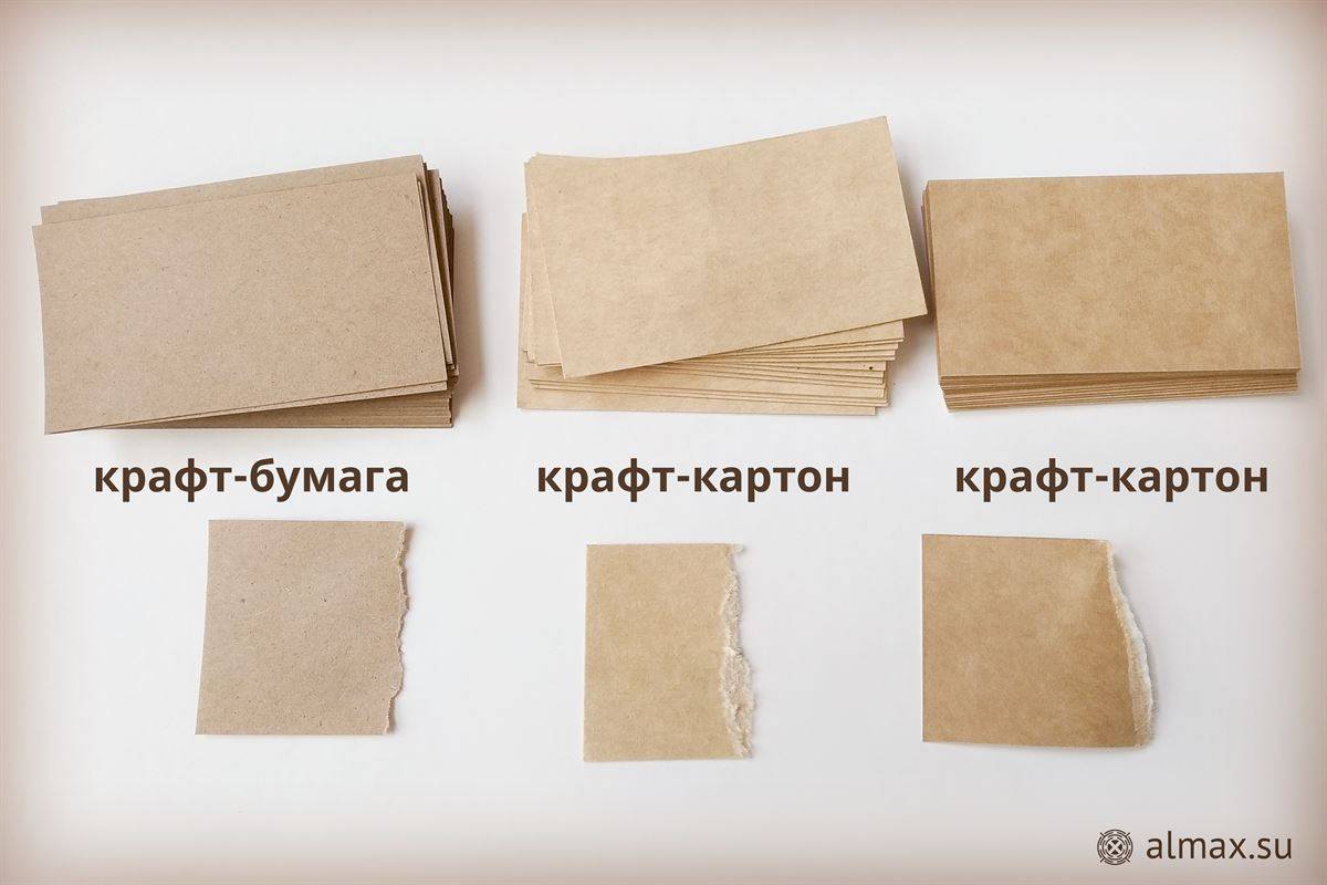 Чем отличается картон от бумаги одинаковой плотности?