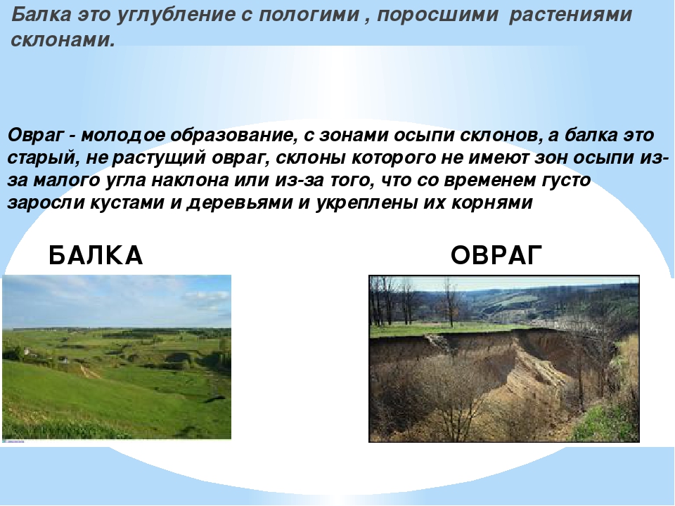 Чем отличается овраг от балки и сходства между ними
