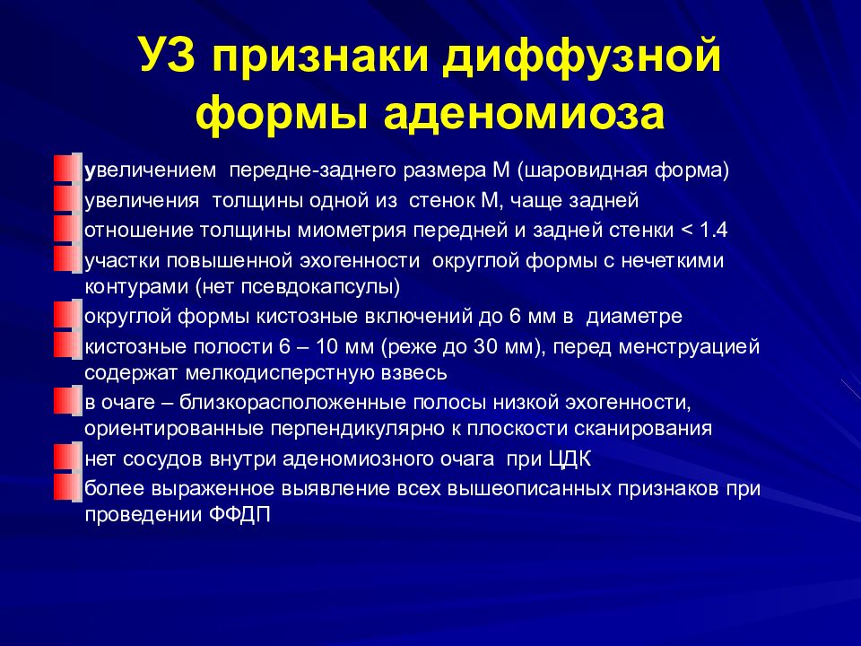 Симптомы эндометриоза