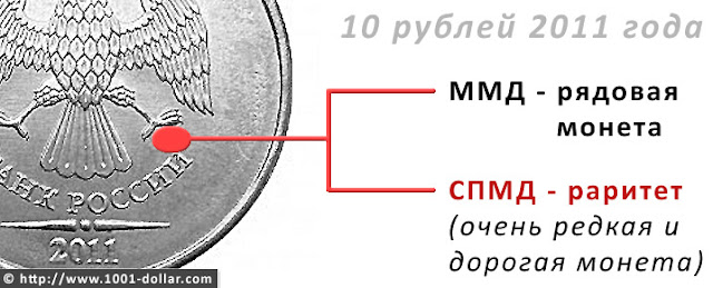 Чем отличаются монеты ммд от смпд. спмд и ммд как отличить? как различают монеты по монетному двору и зачем