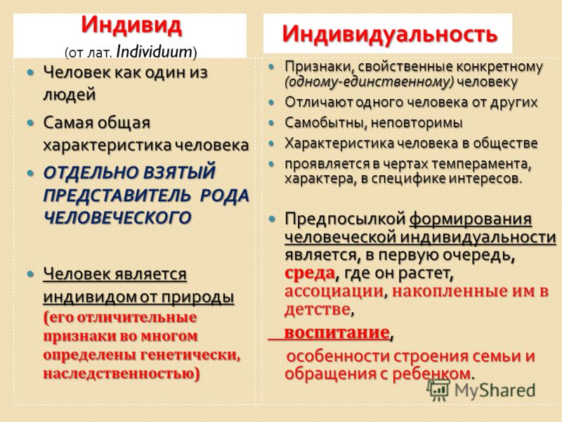 Черты личности присущие человеку