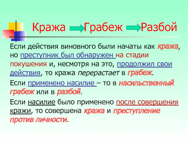 Что такое кража, грабеж и разбой: различия и особенности