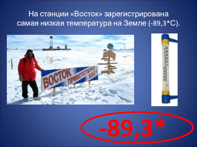 Где самая низкая температура на земле?