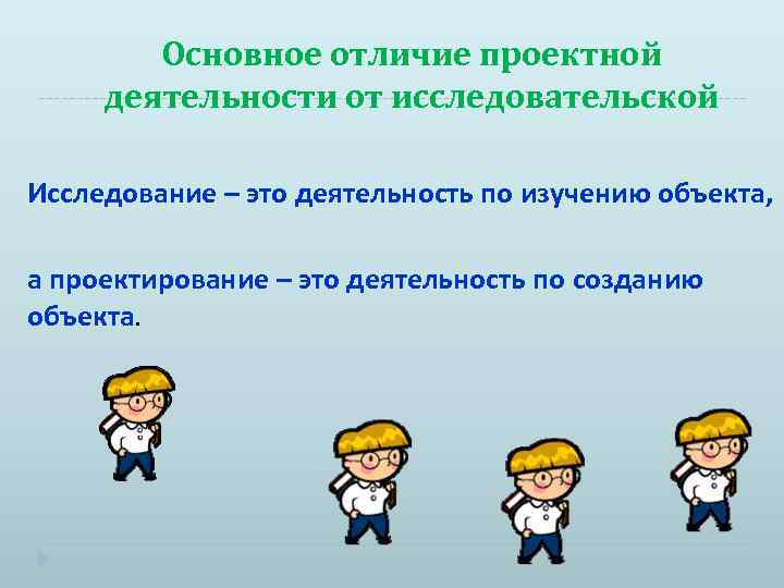 В чем отличие исследовательского метода от проектного