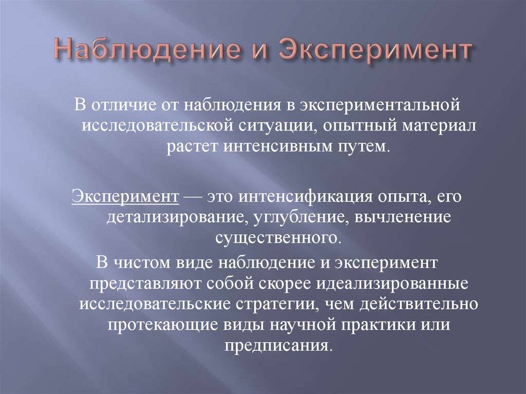 Что такое наблюдение эксперимент измерение - основы понимания