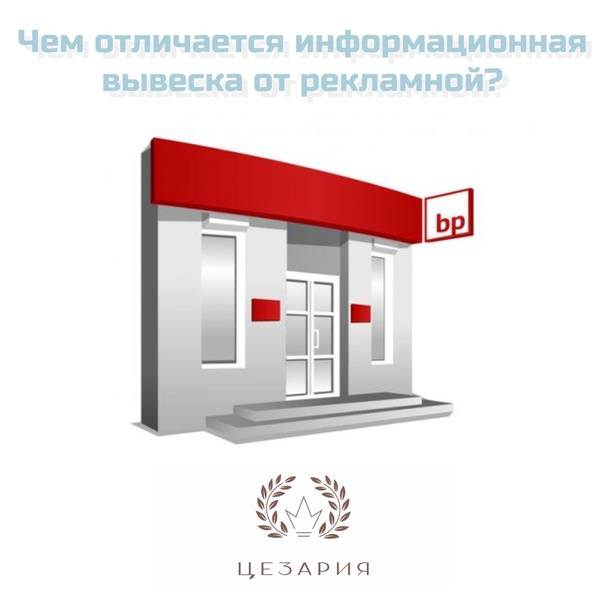 Рекламная или информационная вывеска: особенности, требования и правила размещения