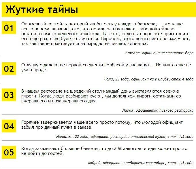 Служебные обязанности официанта в ресторане, плюсы и минусы должности