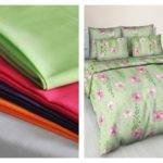 Постельное бельё из поплина и сатина.