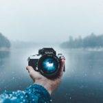 Фотоаппарат в руках.