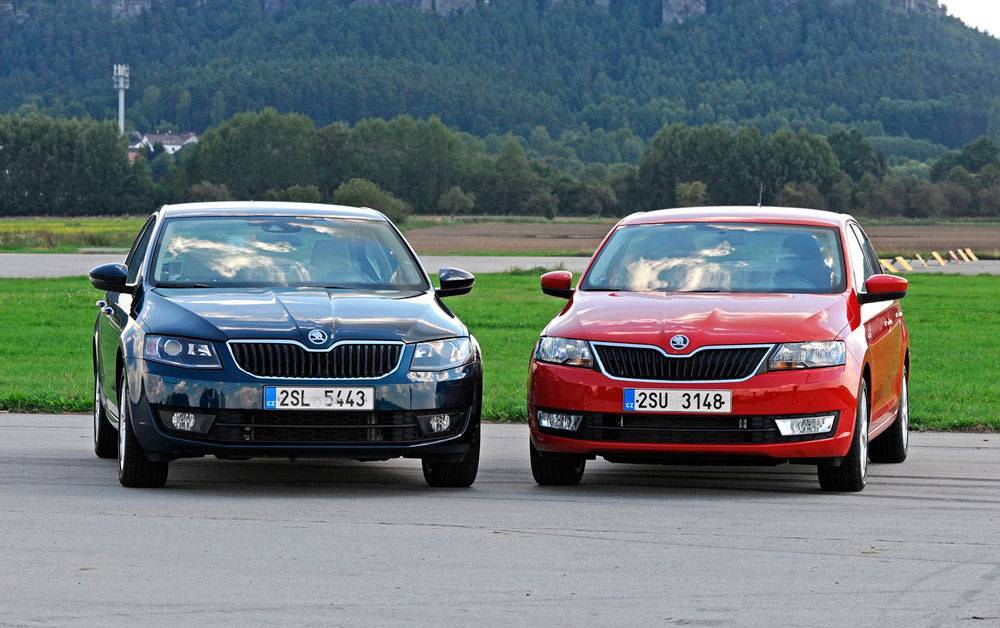 "Шкода Октавия" и "Шкода Рапид".