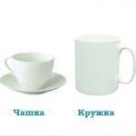 Чашка и кружка.