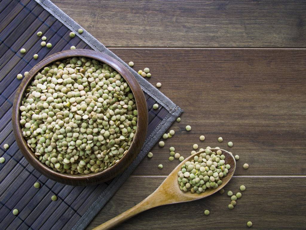 Зелёная чечевица.