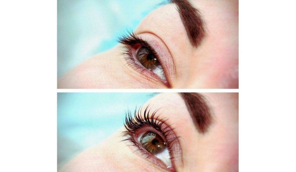 Биозавивка ресниц: до и после.