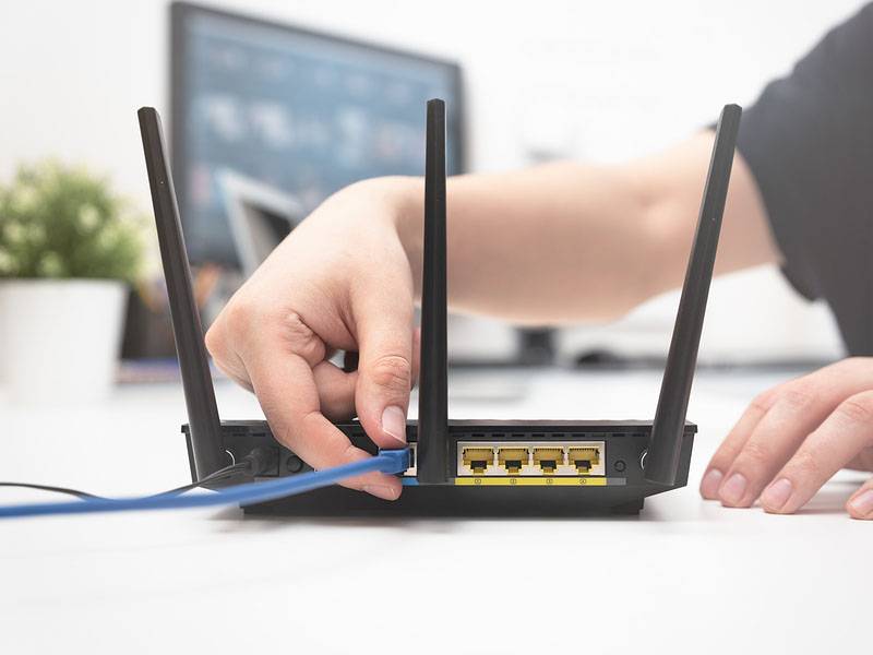 Подключение роутера.