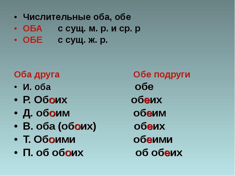 Обоих родителей или обеих как правильно пишется - портал по русскому языку