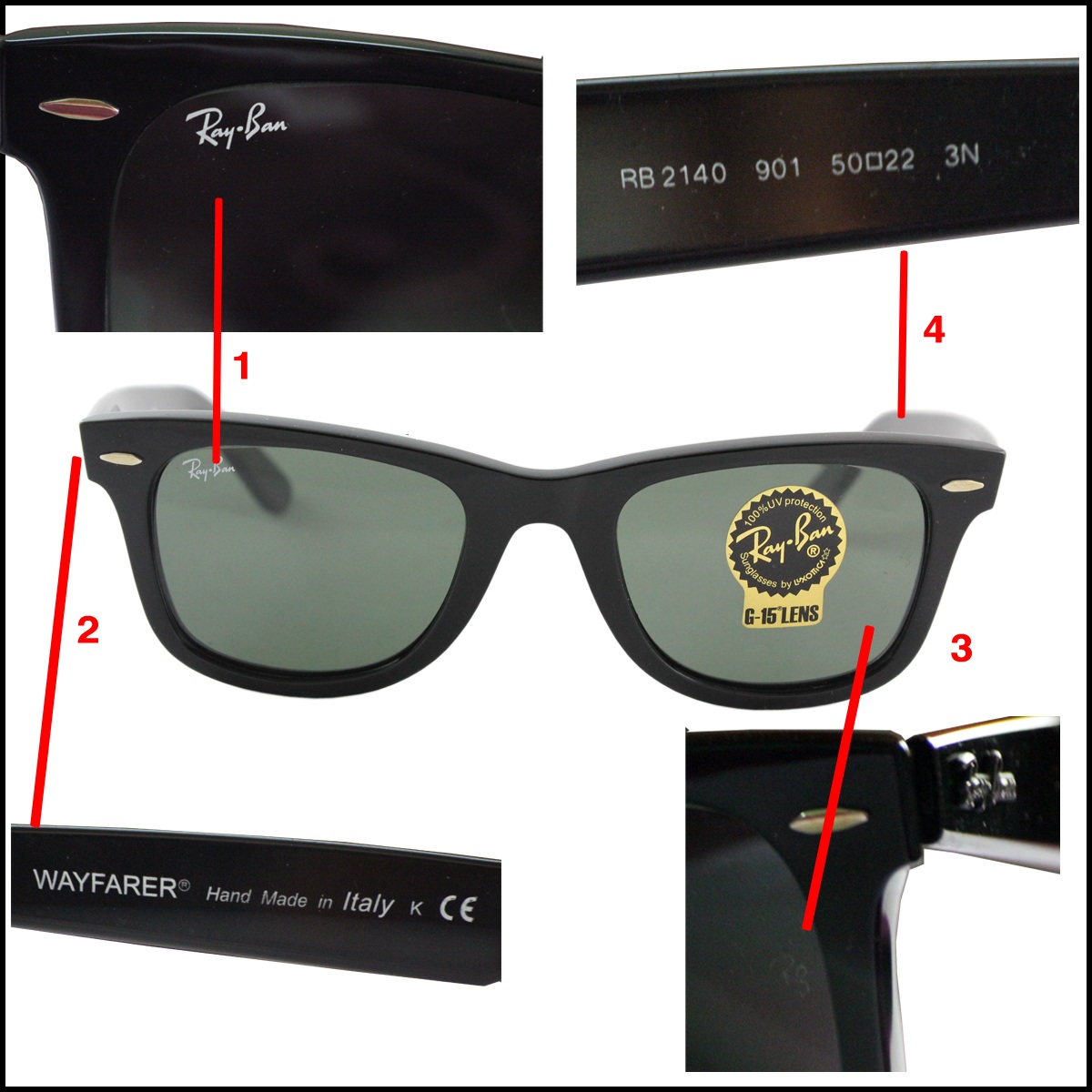 Очки ray ban: как отличить настоящие очки от подделки, чем отличается оригинал рей бен, фото очков
