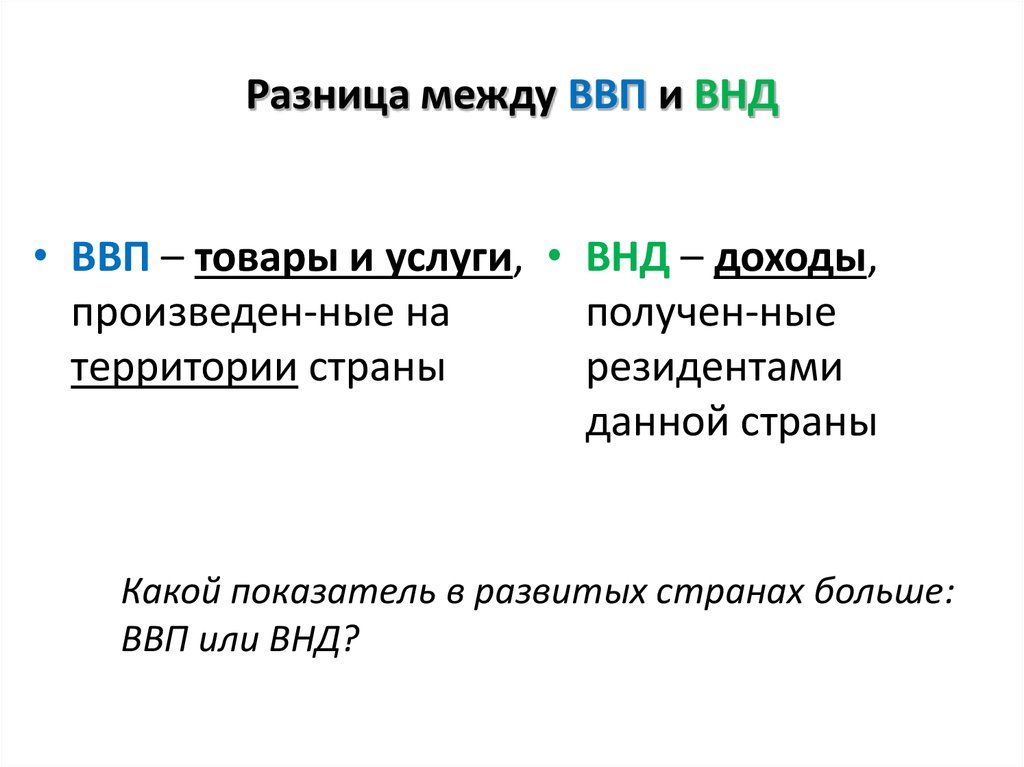 Чем в экономике ввп отличается от внп, есть ли разница – краткое сравнение