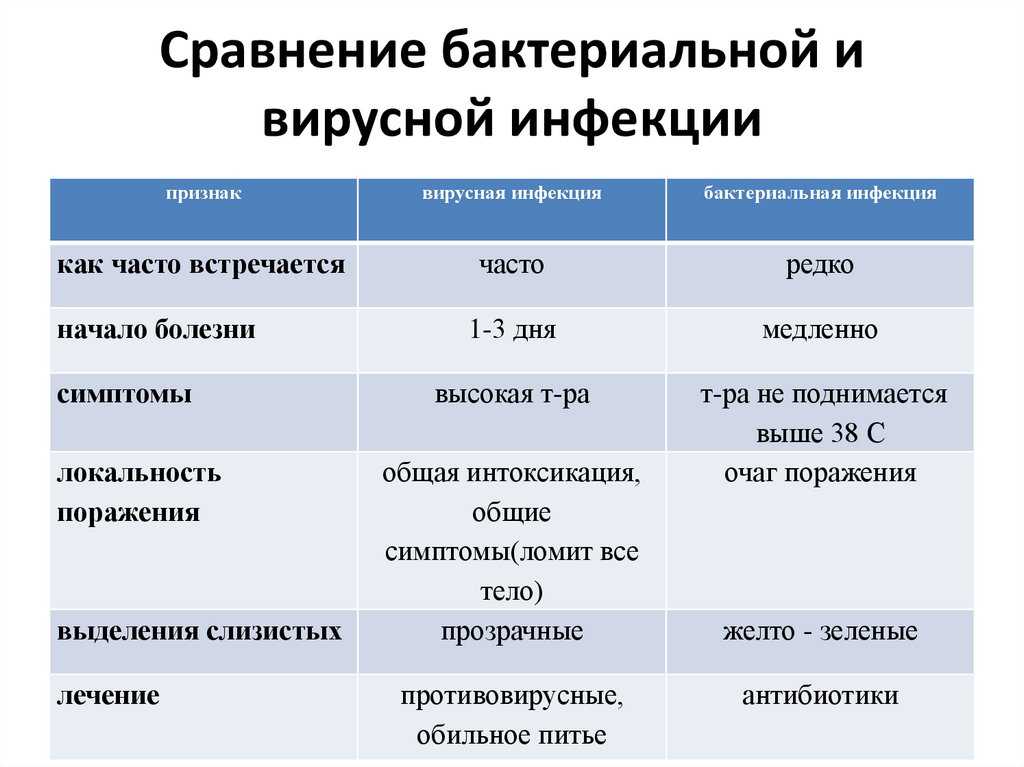 Чем отличается вирусная инфекция от бактериальной: научитесь отличать симптомы вирусов от бактерий