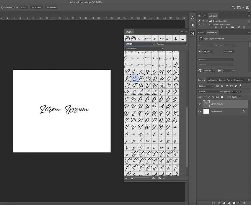 Быстрый и очень красивый способ написания текста на изображении в photoshop