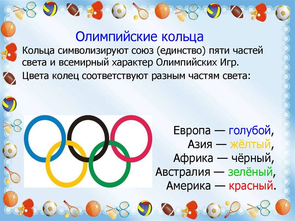 Что означают цвета олимпийских колец и другие интересные факты