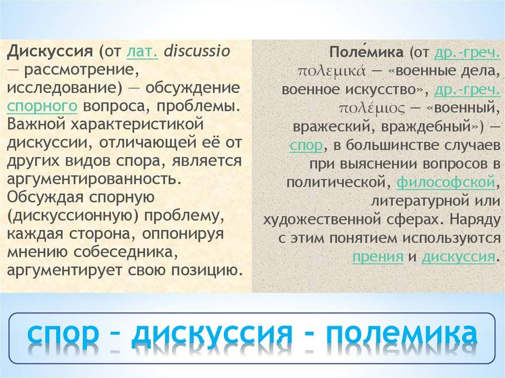 Чем дискуссия отличается от спора