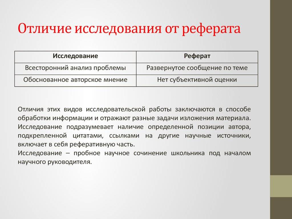 Чем отличается реферат от курсовой работы?