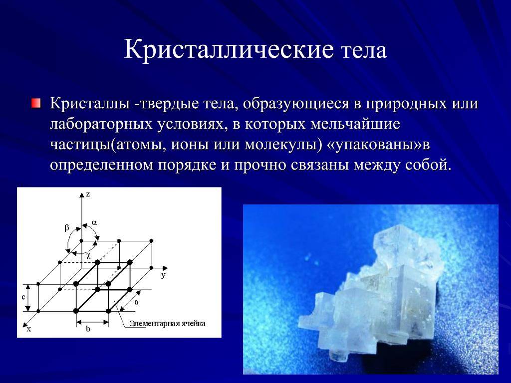 Различия между кристаллическими и аморфными твердыми веществами