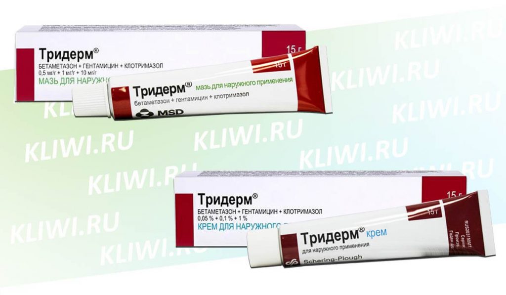 Разница между кремом и мазью «Тридерм»