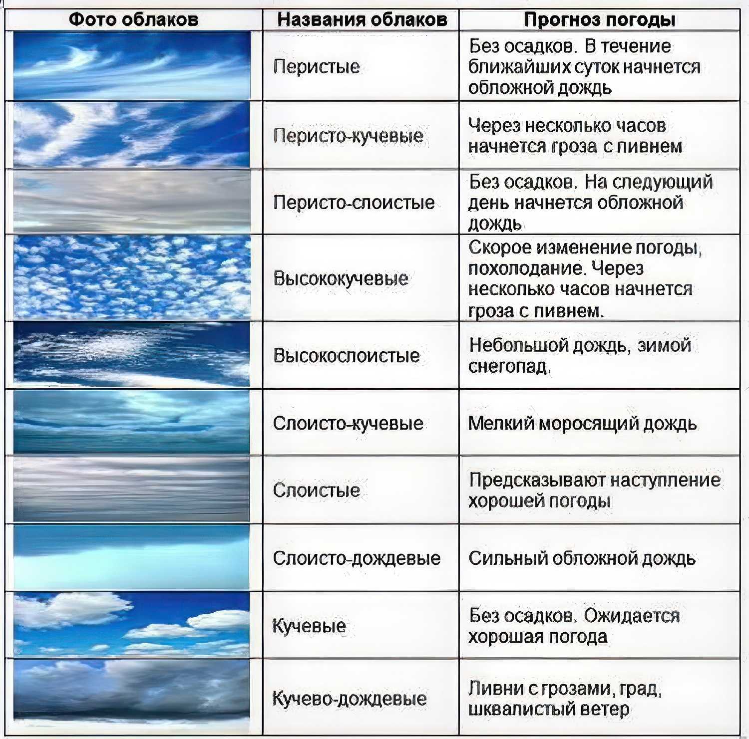 Тучи и облака — чем они отличаются