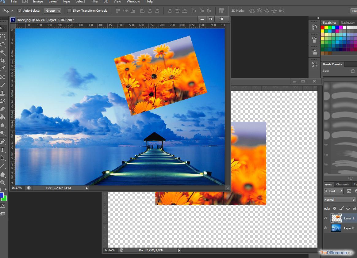 Как добавить слой сверху в photoshop?