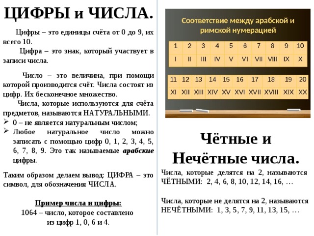 Чем цифры отличаются от чисел: отличия и виды | в чем разница