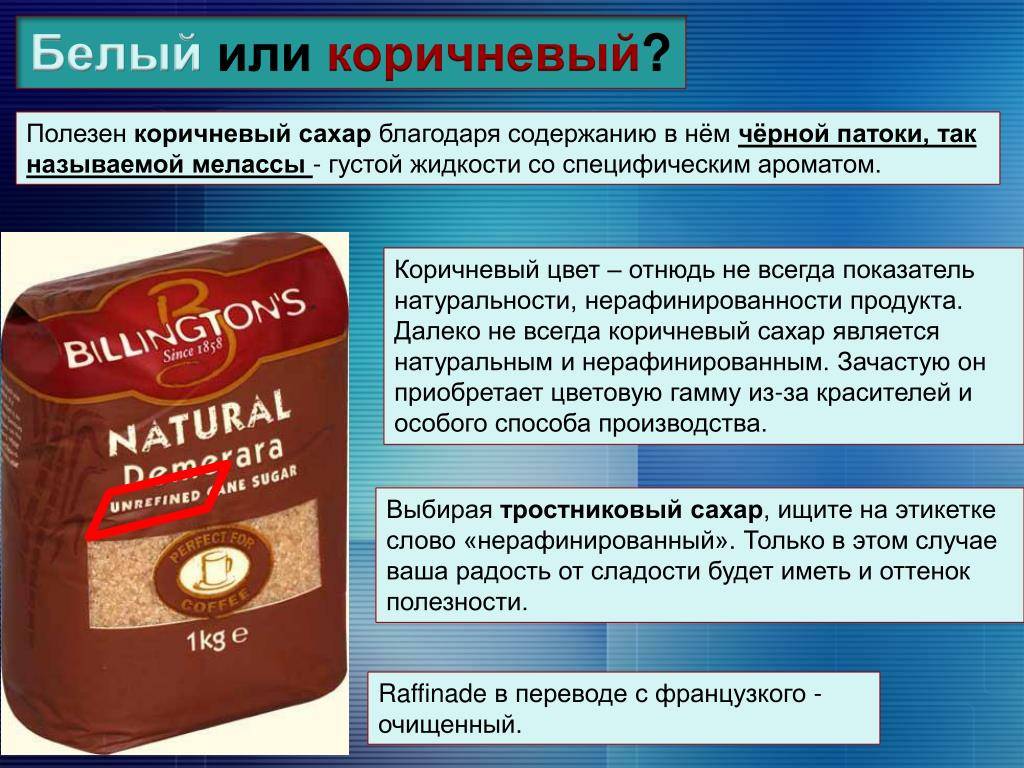 Чем отличаются виды сахара