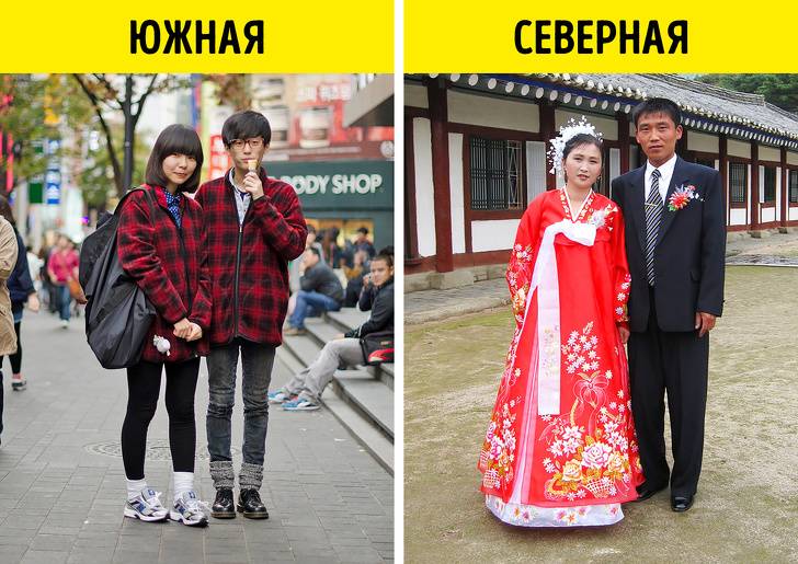 Разница между северной кореей и южной кореей