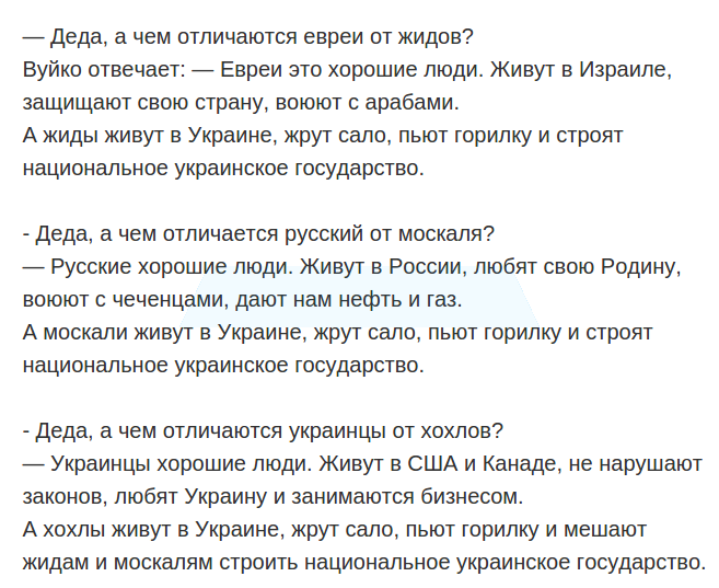 Разница между хохлом и украинцем