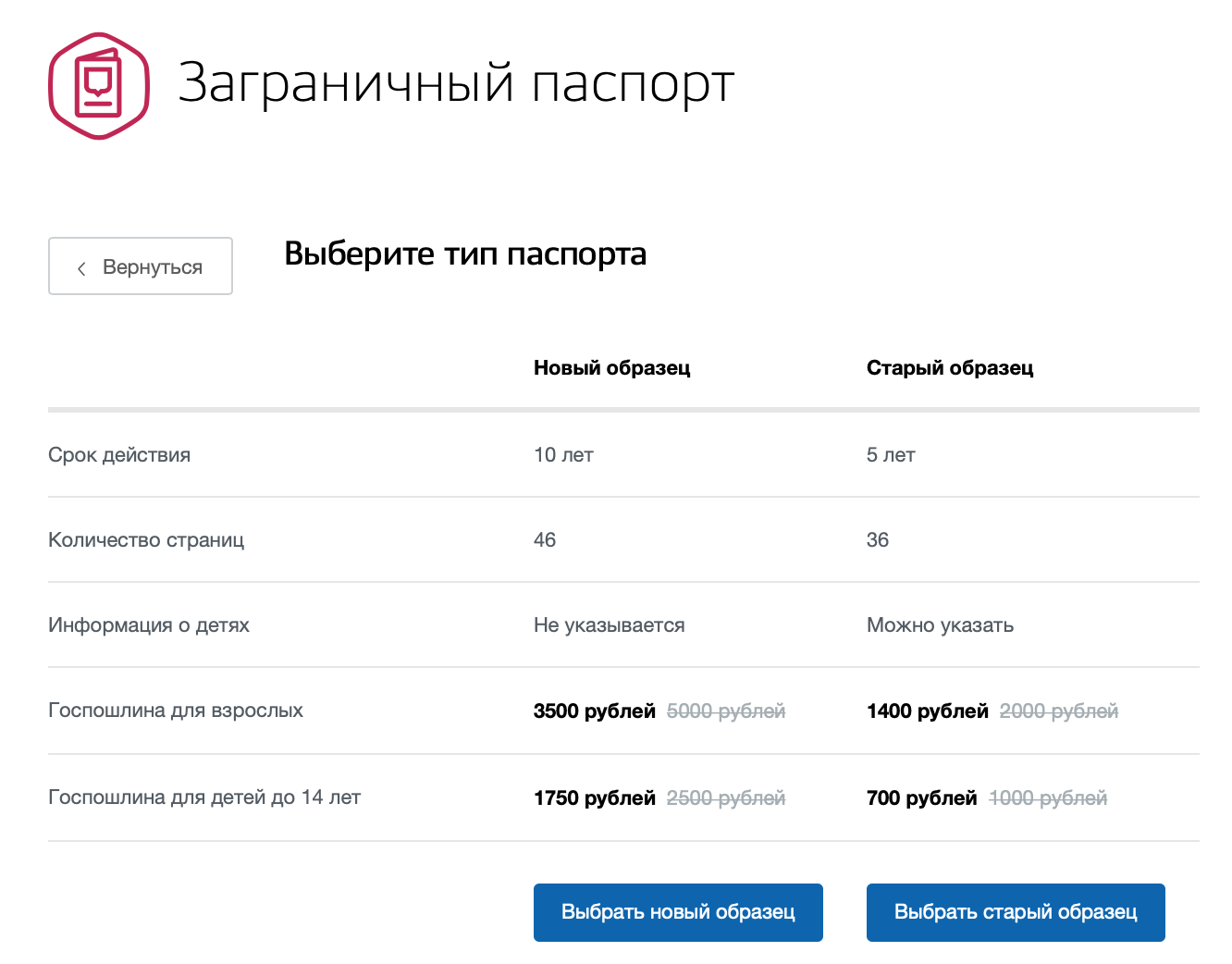 Загранпаспорт через госуслуги