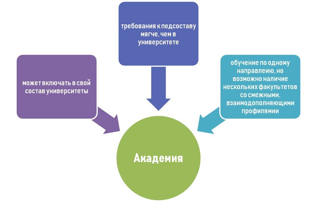 В чем разница между колледжем и университетом, институтом и школой в сша
