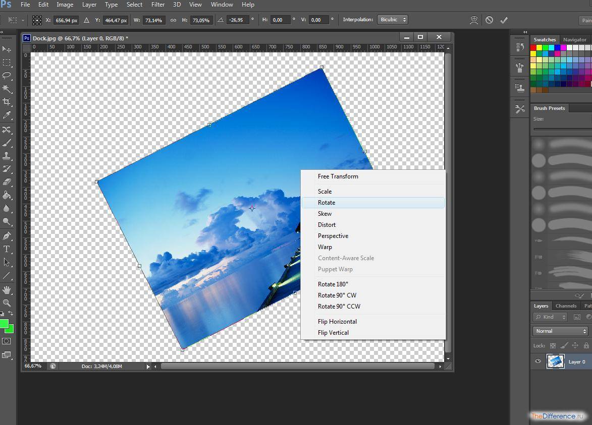 Как увеличить размер фото с помощью инструмента кадрирования в photoshop