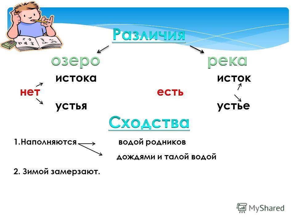 Чем река отличается от озера – краткое сравнение водоемов