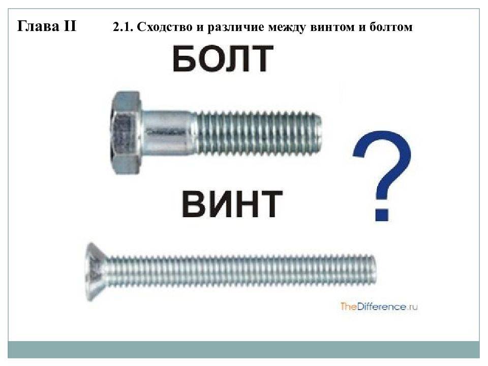 Чем отличается винт от. болты и винты по гост