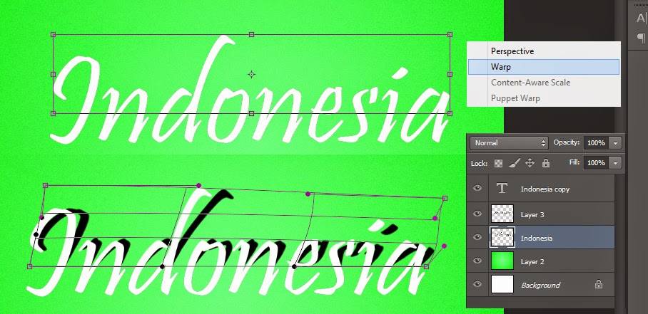 Поворот текста в фотошопе