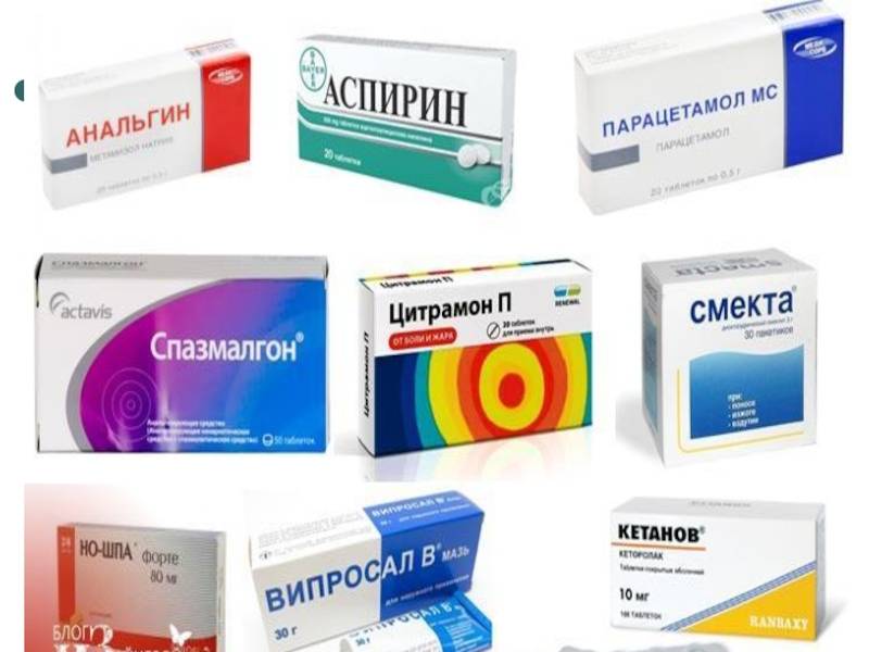 Применение парацетамол и аспирин