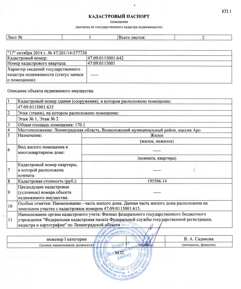 Какие документы нужны для получения кадастрового паспорта на квартиру