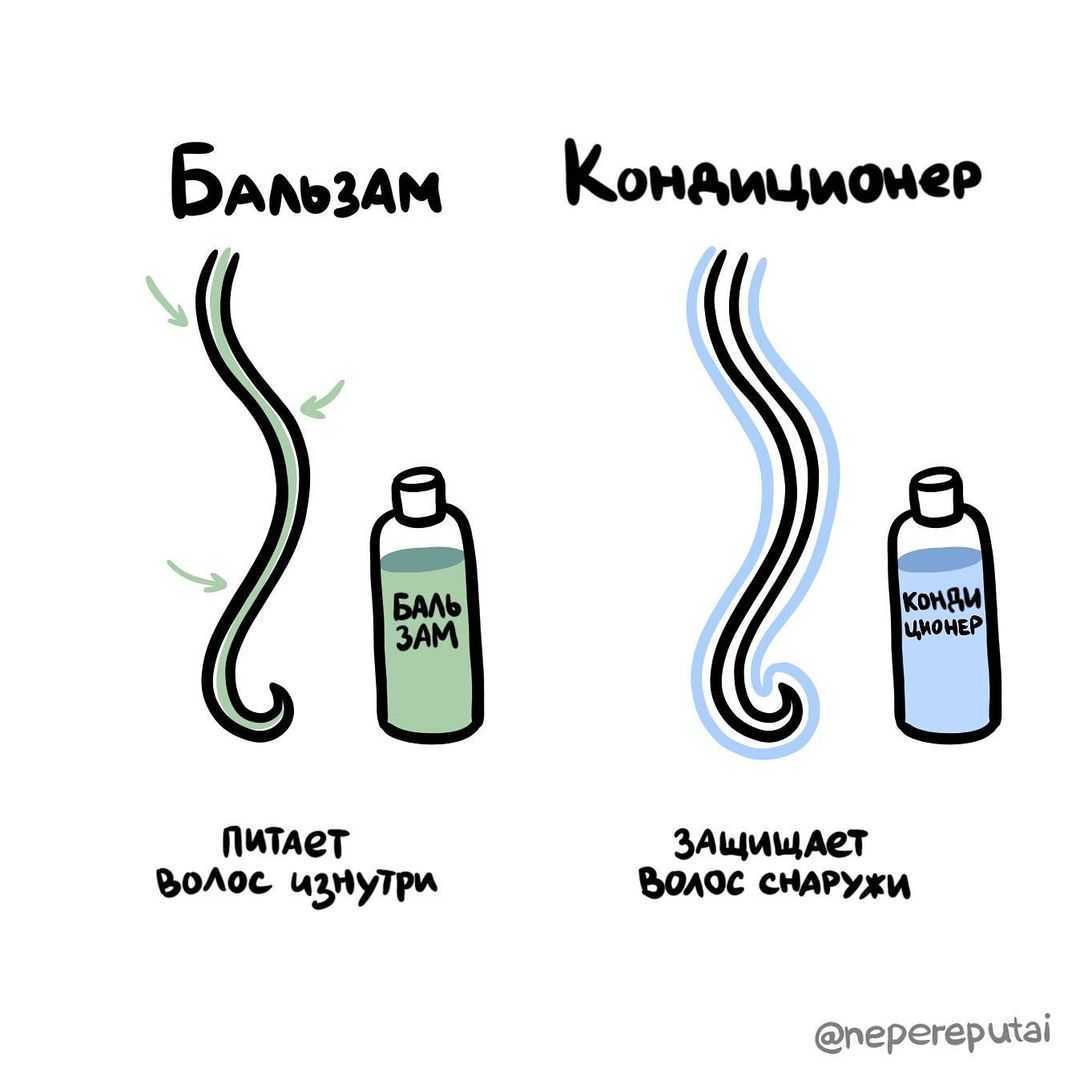 5 отличий бальзама от кондиционера для волос