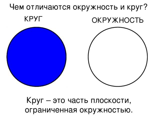 Чем отличается круг от окружности — основные сведения