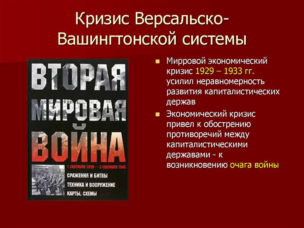 Причины развала версальско вашингтонской системы по значимости. распад версальско-вашингтонской системы