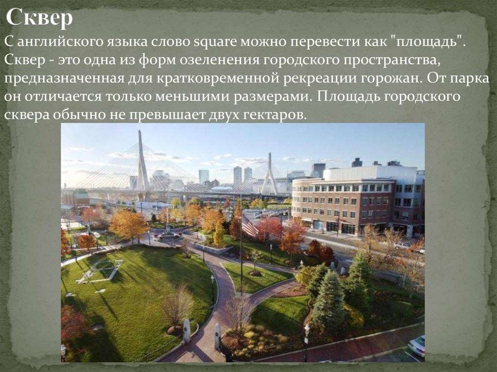 Парки скверы и аллеи группа. чем отличается парк от сквера