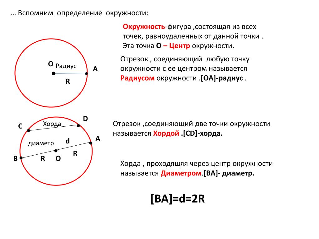 Радиус и диаметр окружности ️ определение, основные свойства, обозначение