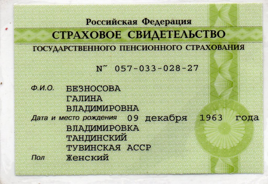 Какие нужны документы для получения снилс?