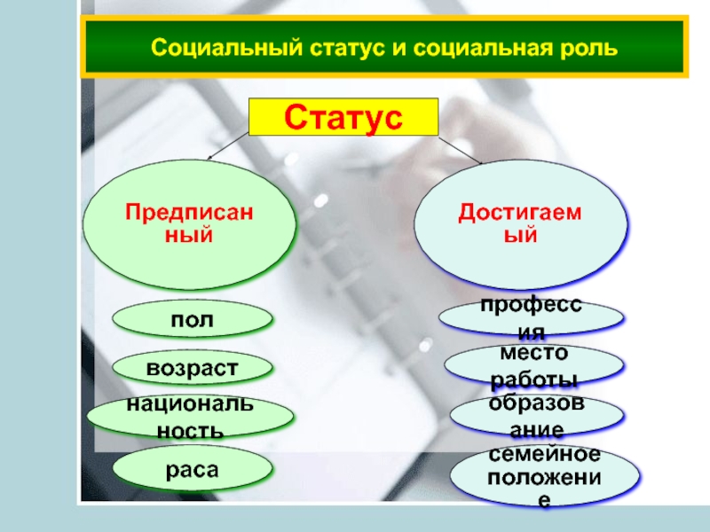 Урок 6: социальные статусы и нормы - 100urokov.ru